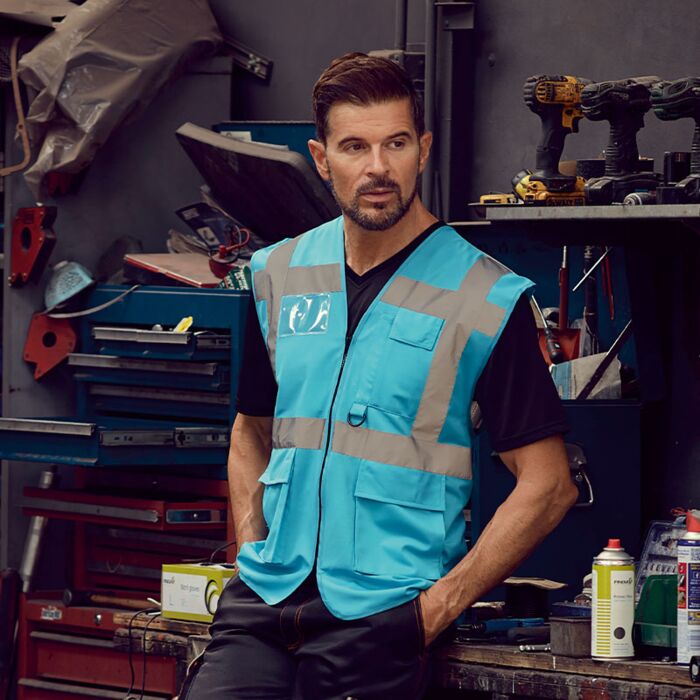 Multi-functional executive hi-vis waistcoat (HVW801) Thumbnail