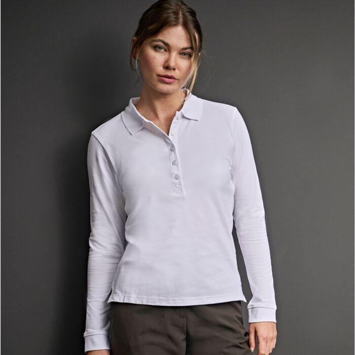 Tee Jays Ladies Luxury Stretch L/S Polo Thumbnail